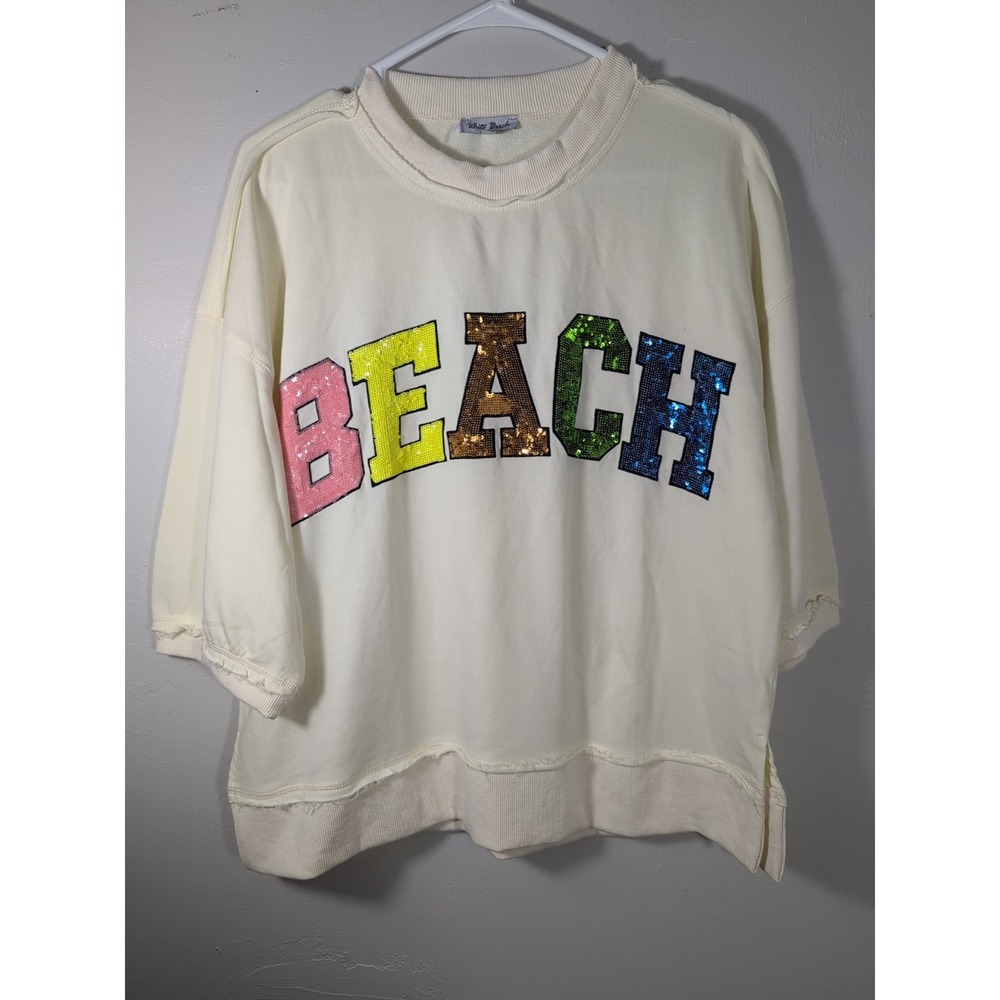 White Birch Beach Sequin Multicolor Small Top